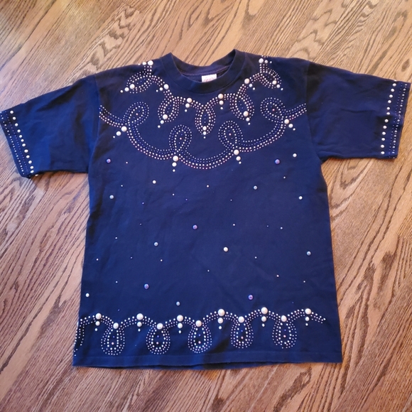 Vintage 80s Puffy Paint Shirt Large - Picture 1 of 2